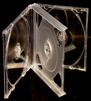 24mm Quadruple CD Case Clear (Assembled)